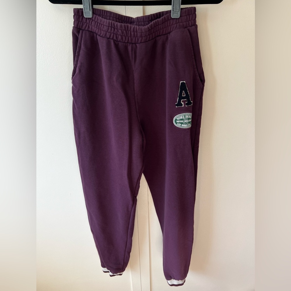 Zara Women’s Purple Preppy Cozy Joggers‎ Sweatpants Size Medium